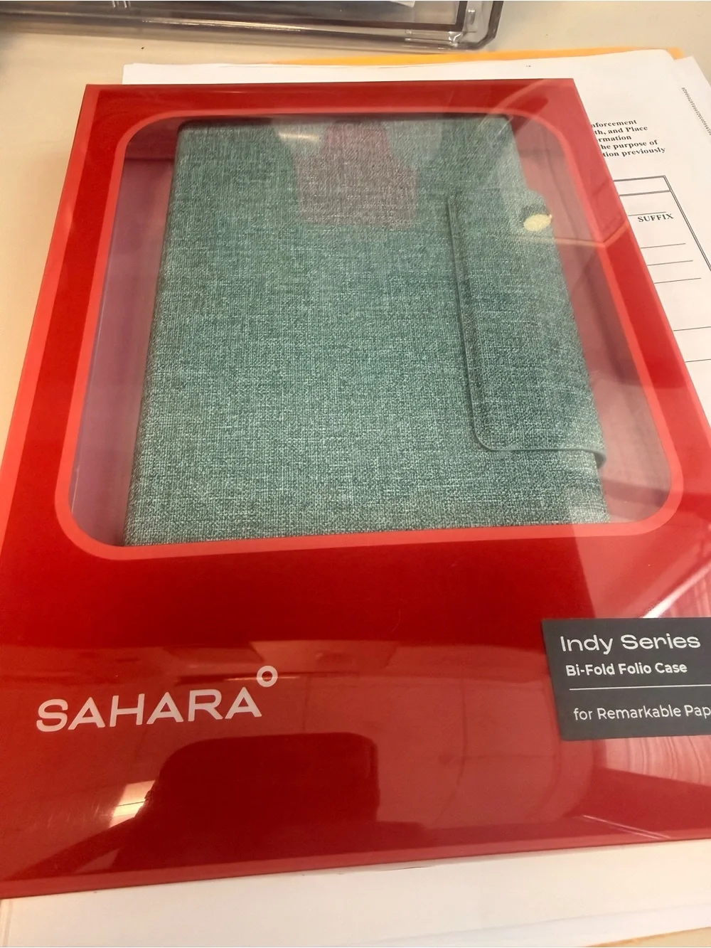 ReMarkable paper pro move Folio Case - Teal Fabric